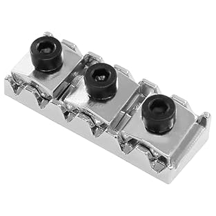✿Product Dimensions: The guitar locking nut measures 42mm in length and a width of 16mm. The mounting screw hole spacing is 13mm. Please note that manual measurements may have slight variations. ✿Wide Compatibility: This metal guitar nut is compatibl...