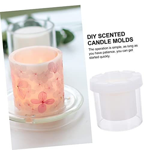Moule à bougie cylindrique transparent SHINEOFI pour création artisanale de bougie - 3