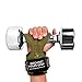 Cobra Grips PRO Weight Lifting Gloves - Heavy Duty Straps Alternative to Power Lifting Hooks for Deadlifts with Built-in Adjustable Neoprene Padded Wrist Wrap Support (PRO Green Leather)