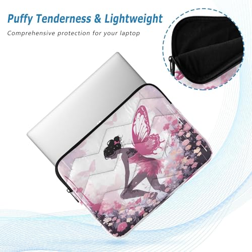 Funda para portátil de 13-14 pulgadas rosa con diseño de mariposa miniatura 5