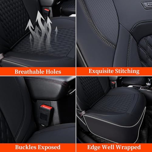 Image of Coverado Seat Covers Full set for Jeep Wrangler, Waterproof Car Seat Covers for Truck Automotive Seat Covers Custom Fit for 2008-2012 Jeep Wrangler JK 4-Door, Full Coverage Wrangler Seat Covers(Black)