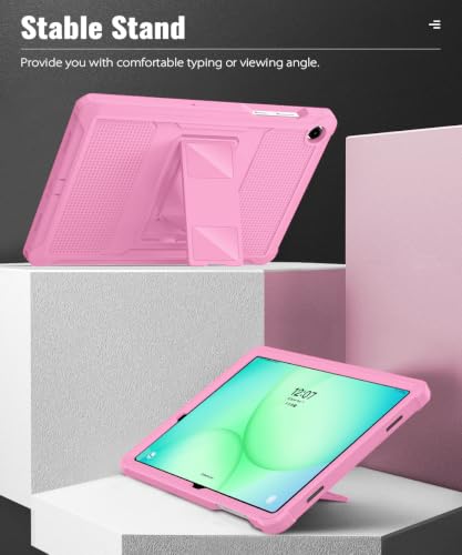 Image of MoKo Shockproof Case Fit Samsung Galaxy Tab A11+ Plus / A9+ 11 Inch | with Screen Protector, Heavy Duty Shockproof Protective Case, Peony