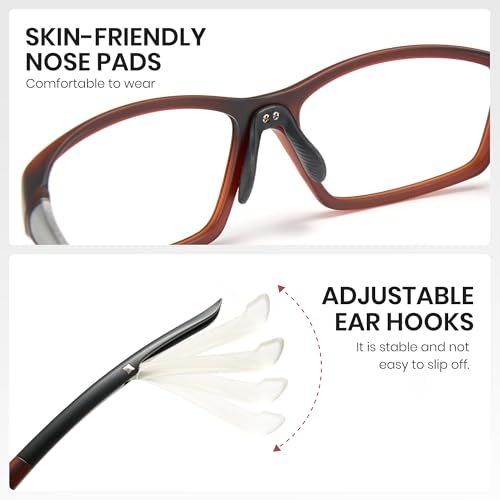 Image of Cyxus Y2K Blue Light Glasses for Women Men TR Frame UV Blocking Computer Glasses Clear PC Lens Eyewear