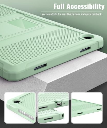 Image of MoKo Shockproof Case Fit Samsung Galaxy Tab A11+ Plus / A9+ 11 Inch | Full Body Rugged Stand Back Cover with Built-in Screen Protector for Galaxy Tab A11+ / A9+ Tablet, Light Green