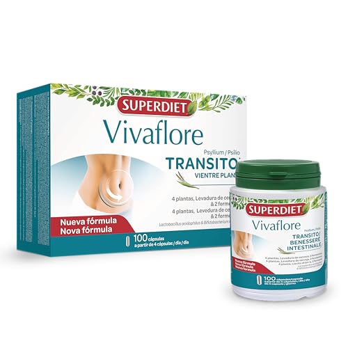 SUPERDIET - Vivaflore Transito, Vientre Plano - 100 Cápsulas - Nueva Formula