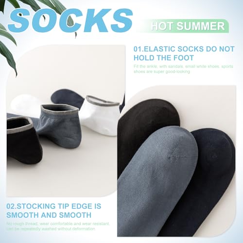 Mens Athletic Ankle Socks Moisture Wicking Cushion Running Low Cut Sock3