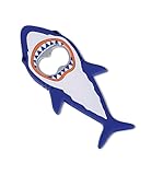 1PCS Blue Cute Cartoon Shark Bottle Opener, Magnetic for Refrigerator Silicone Stainless Steel, Soda, Beer Opener for Boyfriend Husband Father