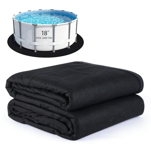 TezhiIe 350g/M² Thicker Round Pool Liner Mat, Above Ground Pool Pad, Prevents Weeds, Puncture Protection, Durable Geotextile Material, Puncture Protection, Extend Liner Life, 18ft & Smaller (18.04ft) by Tezhile - Used condition - US$75.07