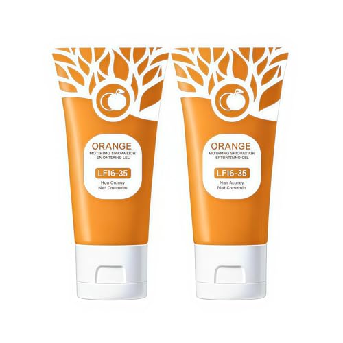 2 Piezas De Gel Exfoliante Iluminador De Enzimas Naranjas, Gel Exfoliante De Naranja, Limpiador Exfoliante Profundo Para Cara Y Cuerpo, Suavizante Hidratante Para Apretar Los Poros, Iluminar La Piel