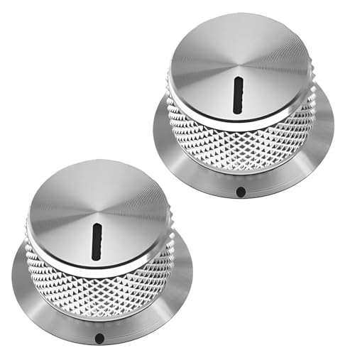 Aluminum Potentiometer Knob Set Of 4, Metal Volume Control Knobs With Allen Wrench For Hifi Audio, Knurled Grip Design For Better Control