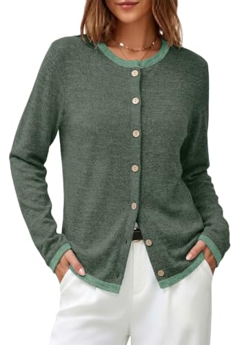 WIHOLL Long Sleeve Shirts for Women Cardigan Sweaters Fall Teacher Outfits - image 4