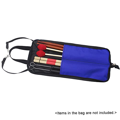 Stick Bag For Drumsticks And Mallets, Drumstick Protection Bag Drumstick Bag, Drum Accessories, with 2 Compartment,Storage For Sticks Mallets Brushes And More (Blue) - Image 4