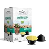 MUST 96 Capsules BIO GREEN TEA Auto Protégées en Plastique 100% Recyclable MARRAKESH MINT TEA Lot de 16 Capsules pour 6 Paquets Compatible avec Machine Dolce Gusto Made in Italy