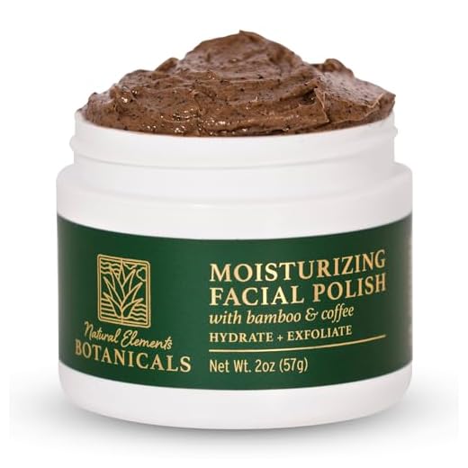 Gentle Exfoliating Face Scrub Moisturizing Facial Polish | Exfoliator for Dry, Oily & Sensitive Skin with Aloe Vera, Bamboo, & Coffee | Luxurious Spa Quality Skincare Natural Elements Botanicals