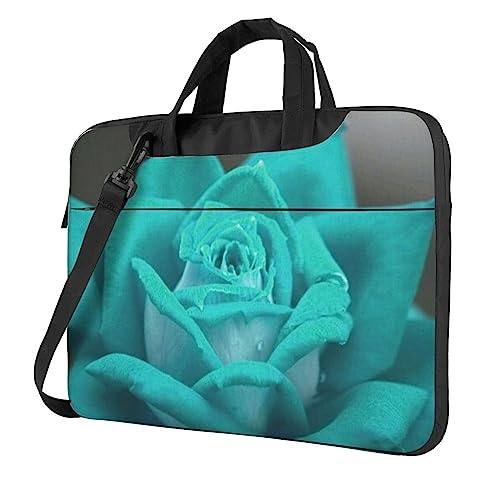 Sac ordinateur 13 pouces à bandoulière noir et imprimé rose pour PC portable