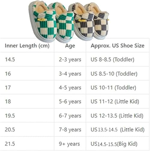 Zureto Checkered Slippers, Memory Foam Plaid Plaid Slippers, Indoor Outdoor shoes, Parent-Child Warm Slippers2
