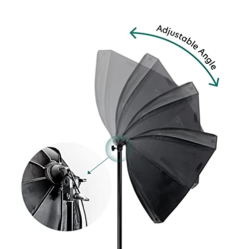 Limostudio [1 Pack] 500W Equivalent, 26 Inch Octagonal Softbox Lighting Kit, 105W Cfl Bulb, Light Stand Tripod, Diffuser Cover For Studio Photoshooting, Agg702 #TOP6