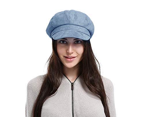 La Vogue Newsboy Cabbie Beret Cap For Women Beret Visor Bill Hat (Blue 1) #TOP26