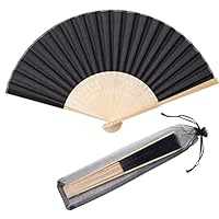 SL Crafts Handfächer 24 Stück - Kunstseide Bambus Hochzeits Requisiten