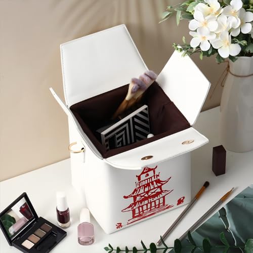 Chinese Takeout Box Tote Purse for Women Tower Print Crossody Shoulder Bag with 2 Adjustable Straps Christmas Bag Gift3