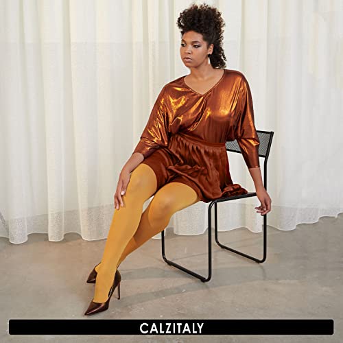Image of CALZITALY Plus Sizes Anti-Chafing Opaque Tights | 60 DEN | L - 4XL | Black | Italian Hosiery