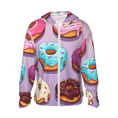 Veste à capuche de protection solaire UPF 50+ Cupcakes Donuts pour femme active
