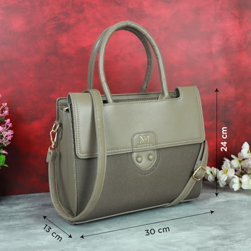 Image of NFI essentials Satchel Bags Ladies Purse Handbag Premium Women Shoulder Travel Bag for Work Gifts for Wife /Mother /Sister Stylish Office College Party Bag