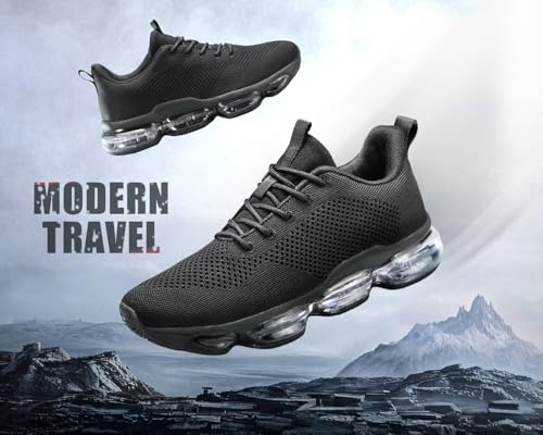 Image of Socviis Men's Air Cushion Running Shoes Breathable Tennis Fashion Sneakers Non Slip Workout Casual Sport Shoes Gym Training Comfortable Walking Shoes