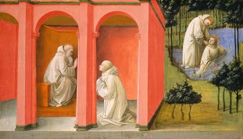 Peinture sur Toile Saint Benoît Filippo Lippi pour Retrouver la Sérénité dans sa Chambre