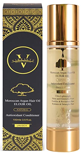 Moroccan Argan Hair Oil with Aloe Vera & Jojoba Seed Oil, Organic Argan Oil for Styling Hair. Beard Oil for Men