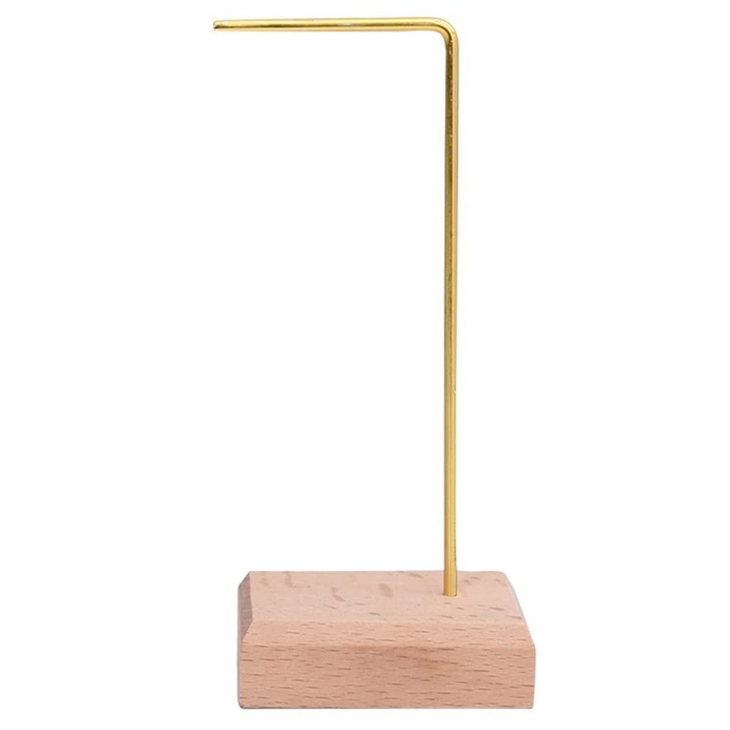 Tyuhduyur Wooden Metal Jewelry Display Stand For Dangle Earrings Hanging Rack, Studs Tray (D 9.8X6cm) (D 9.8X6cm)