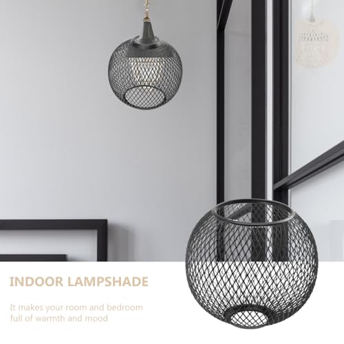 Image of Cabilock Hollow-Out Metal Lamp Shade 5.51 Inch Spherical Ceiling Light Cover Set of 2 for Bedroom Decorative Lighting Accessories Easy Installation