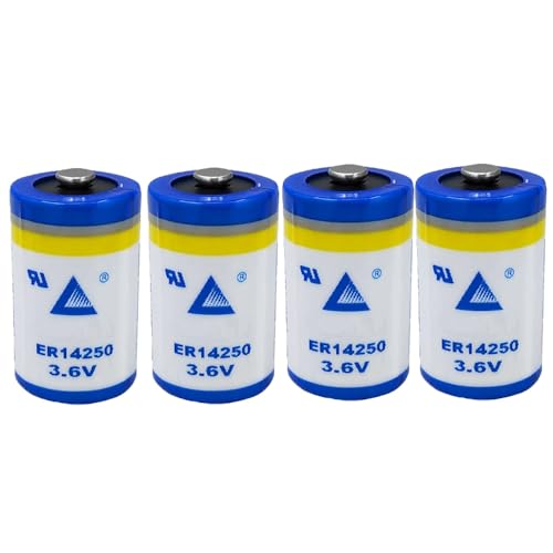 YICUAA�i4����jER14250 3.6V 1200mAh���`�E���d�r 1/2AA LS14250�����p�o�b�e�[