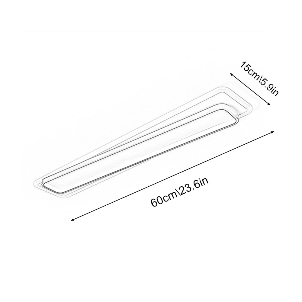 Nowoczesna Sufitowa, Akrylowa Liniowa Z 3 Trybami Kolorów, Sufitowa Led, Oświetlenie Jadalni I Salonu, Długie Lampy Sufitowe (Cri 85+)/Czarny/60 Cm