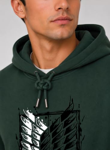 Image of ADRO Mens Abstract Graphic Hoodie | 320 GSM Cotton Poly Fleece | Regular Fit Contemporary Artistic Sweatshirt for Winter & Streetwear