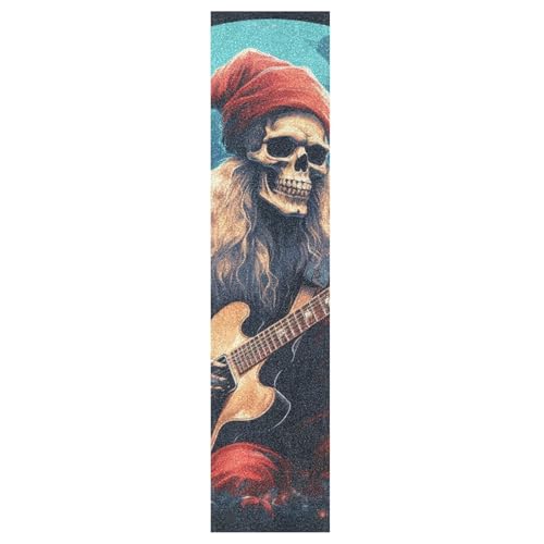 Grip pour skateboard anti-bulles avec motif de Noël rock pour une glisse stable