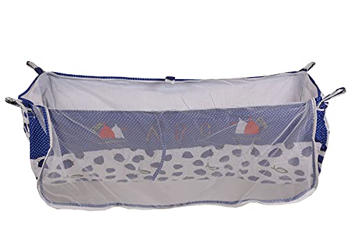 Image of Dazzle Born Baby khoya Cradle Cloth Baby zoli with Mosquito net (Dark Blue)(Pack of 1)