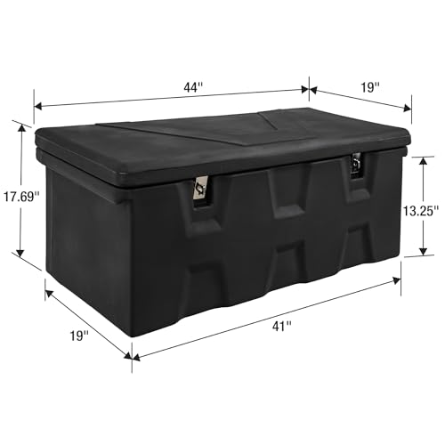 Buyers Products Company 1712240 Black Poly All-Purpose Storage Chest W/Hasp & Stainless Steel Hinge thumb #1