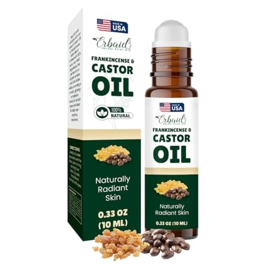 Castor Oil Roll On – Pure Castor Oil & Frankincense Essential Oils for Under Eye – Reduces Wrinkles, Dark Circles, Puffiness & Fine Lines – Moisturizing Formula for Thicker Eyelashes & Glowing Skin