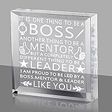 Boss Gifts Work Acrylic Boss Day Gifts for Men Funny Gifts for Your Boss Male for Boss It is One Thing to Be a Boss Sign for Boss's Day Birthday Paperweight Keepsake