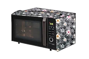The Furnishing Tree PVC Waterproof Microwave Oven Cover compatible for Onida 23 L Convection MO23CJS11B Floral Pattern Multi Grey