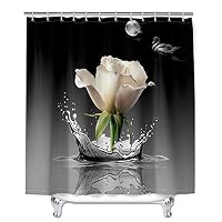 Oduo Tende da Doccia Impermeabile, Moderne 3D Fiore Motivo