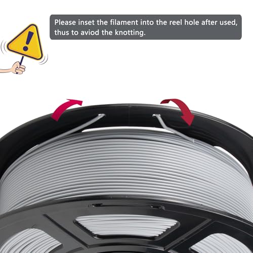 Image of iSANMATE Rapid PLA Filament 1.75mm, Grey 3D Printer Filament, Fast Printing Speed PLA, Dimensional Accuracy ±0.02mm, 1kg /Spool
