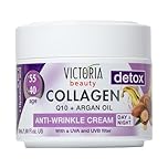 Victoria Beauty Face Cream for Mature Skin (Age 40-55) - Day and Night Anti Aging Anti Wrinkle Moisturiser with Collagen, Q10 and Argan Oil - UVA/UVB Filter, 50ml
