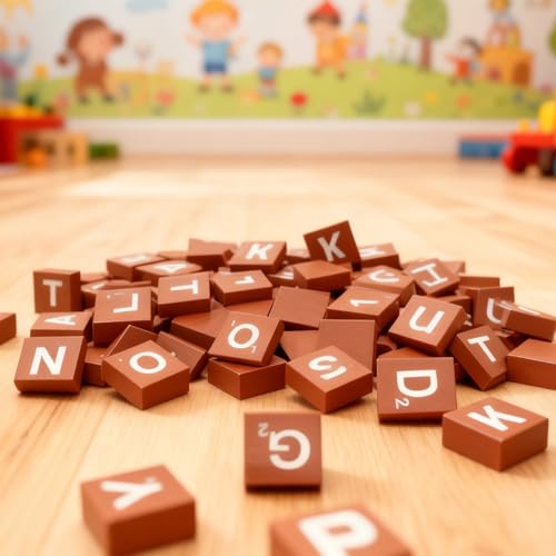 Bloques de Letras de Madera Segura Color Café miniatura 5