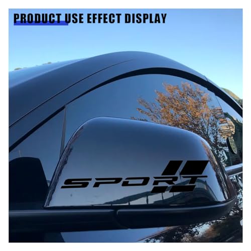 Image of 2PCS Car Sport Letter Logo Vinyl Decal, Exterior Accessories Fit for All Cars Side (Black&Black)