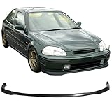 Front Bumper Lip Compatible with 1999-2000 Honda Civic, JDM SIR Style PU Black Front Lip Spoiler Splitter by IKON MOTORSPORTS