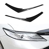 Xhfarce Carbon Fiber Headlight Eyebrow Eyelid Cover Trim Decoration Sticker for Toyota Camry 2024 2023 2022 2021 2020 2019 2018 Accessories