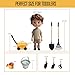 CHEERBANK Kids Gardening Tools Set, 8 Pieces, Wagon with Beach and Garden Tools, Shovel, Rake, Outdoor Toys for Kids 3-4 Years Old