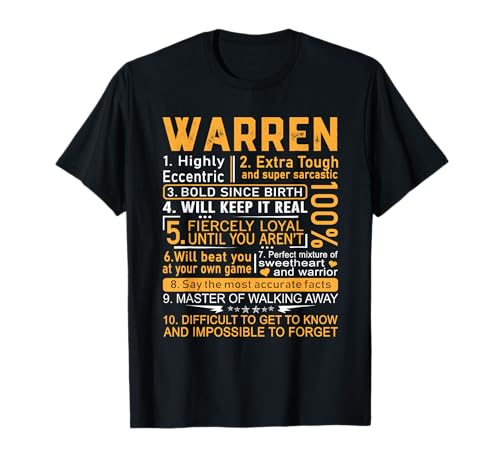 Warren Name Shirt Personalized Warren First Name T-Shirt